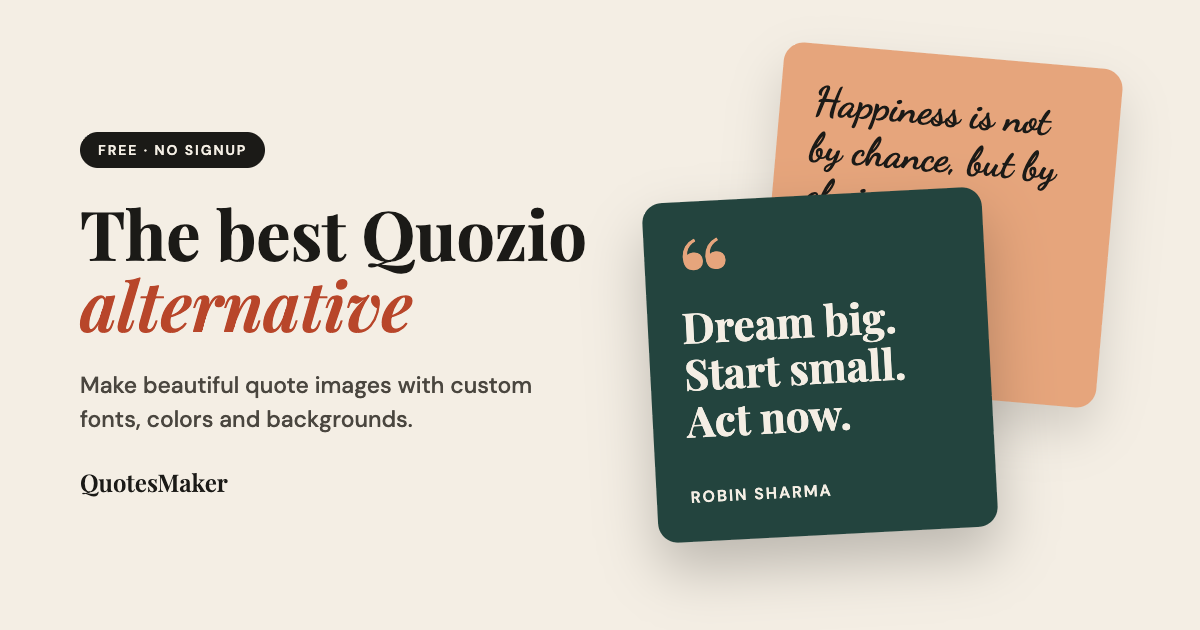The Best Quozio Alternative: Make Quote Images Free with QuotesMaker